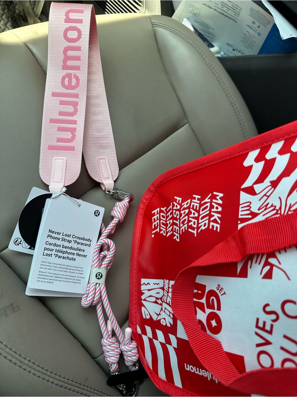 Lululemon Never Lost Crossbody Phone Strap in Pink. not online/store